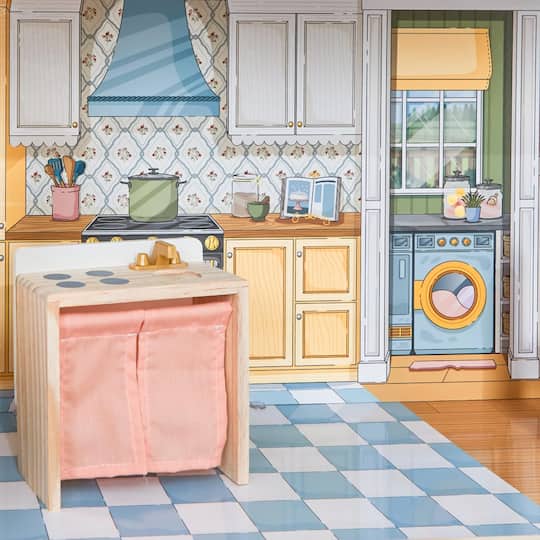 KidKraft Pink Wooden Charlotte Classic Dollhouse Set